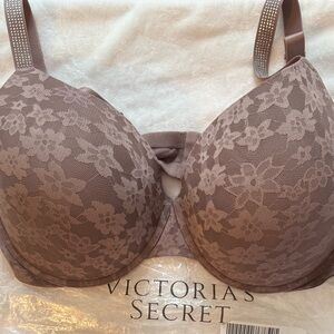 PINK Victoria's Secret Brown Lace Underwire Bra
